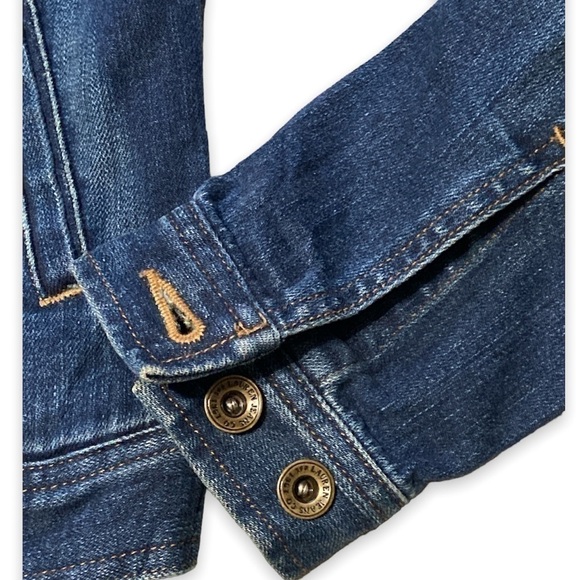 Lauren Ralph Lauren Trucker Jean Jacket Dark Wash Denim LRL Women’s Size S - Picture 4 of 9